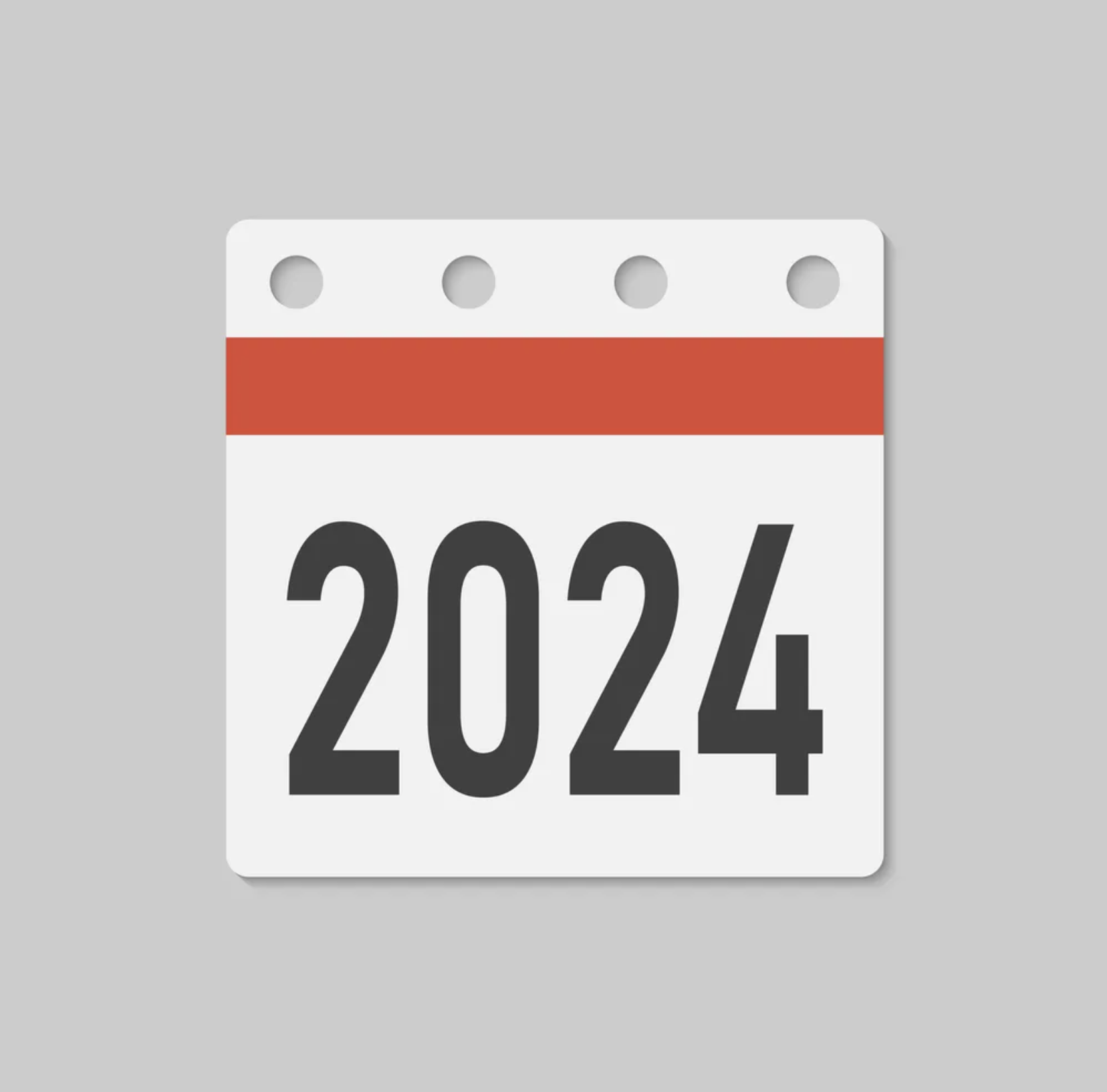 Calendar with 2024 written on it